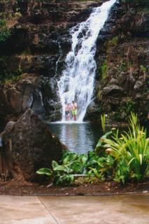 Wasserfall im Waimea Falls Park