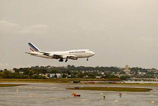 Unsere 747-400 bei der Ankunft